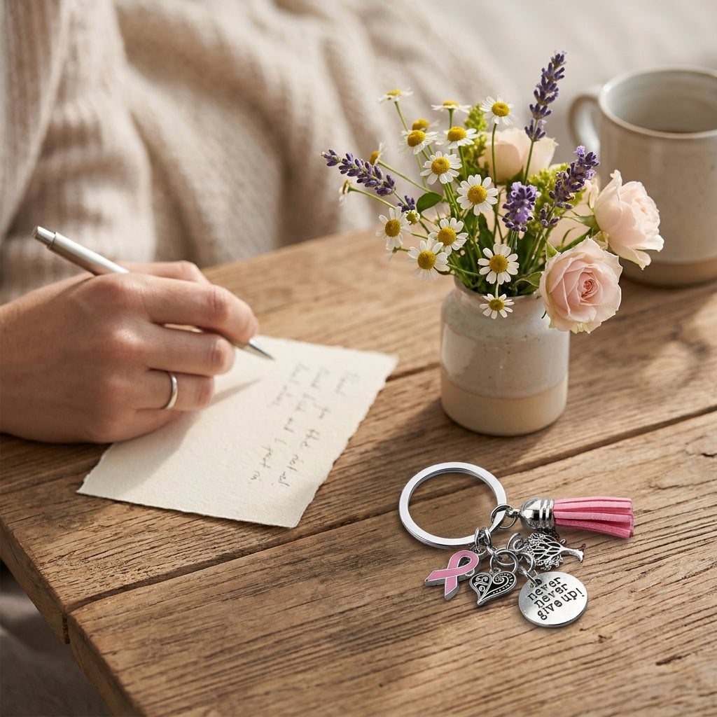 The "Never Give Up" Support Keychain